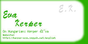 eva kerper business card